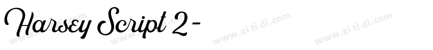 Harsey Script 2字体转换